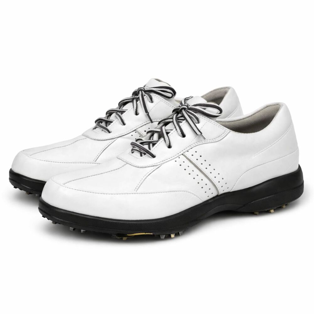 FOOTJOY EXTRA COMFORT WHITE LEATHER SOFT SPIKE NARROW WIDTH GOLF SHOES SZ. 8.5